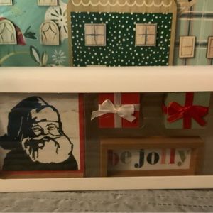 Christmas SANTA BE JOLLY 2022 Set of 5 Tiered Tray Props